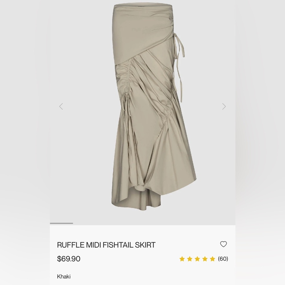 Urban Revivo Ruched Skirt - Picture 3 of 6